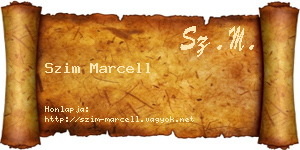 Szim Marcell névjegykártya